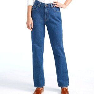 L. L. Bean Jeans Original Fit/Relaxed Rigid Denim. Medium Blue Wash. Size 12
